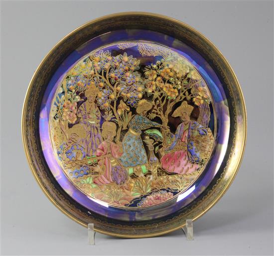 Daisy Makeig-Jones for Wedgwood. A Fairyland lustre Nizam pattern 3546 shape tray, diameter 21.5cm